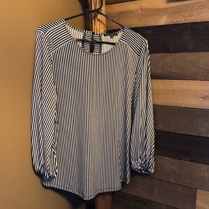 White and black dress top